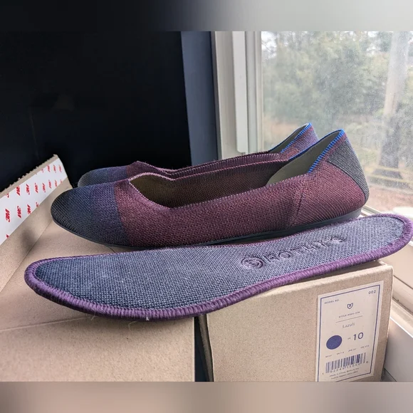 Rothy's Cabernet Stripe Ballet Flat 9.5 - Picture 3 of 8